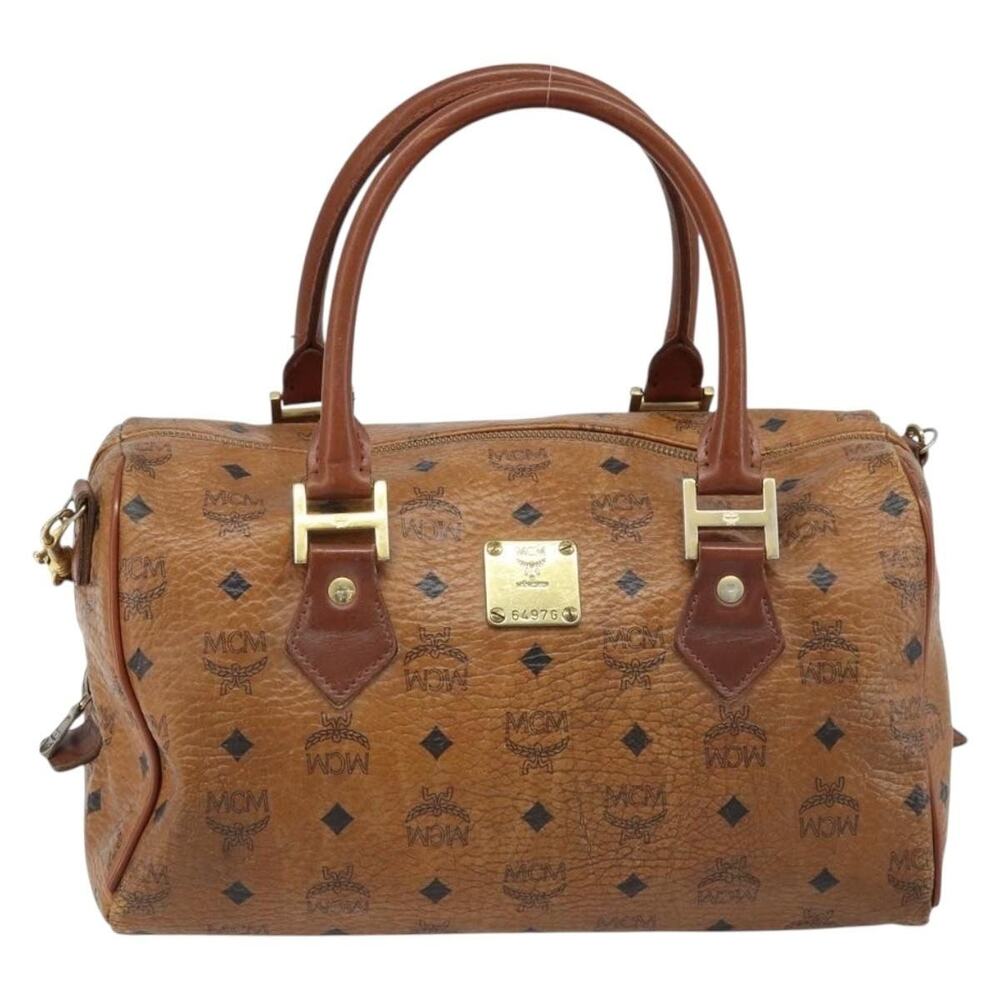 MCM Logogram Visetos Handbag Brown